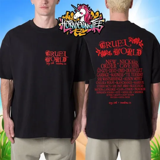 Discover Cruel World Festival 2025 Tee, Lineup Shirt