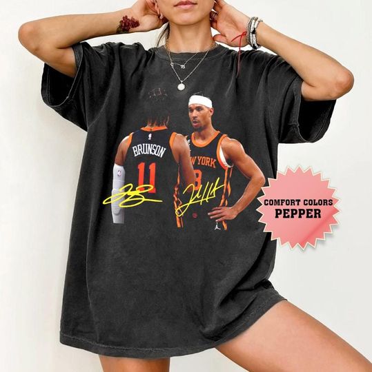 Discover Jalen Brunson and Josh Hart With Signature Vintage Shirt, New York Basketball Retro 90s T-Shirt
