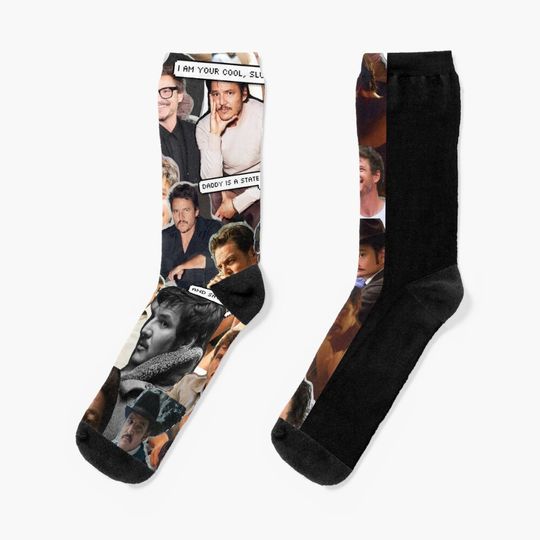 Discover Pedro Pascal collage Socks, Birthday Gift