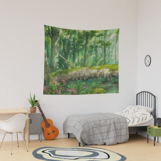 Discover Anime Magical Forest Tapestry