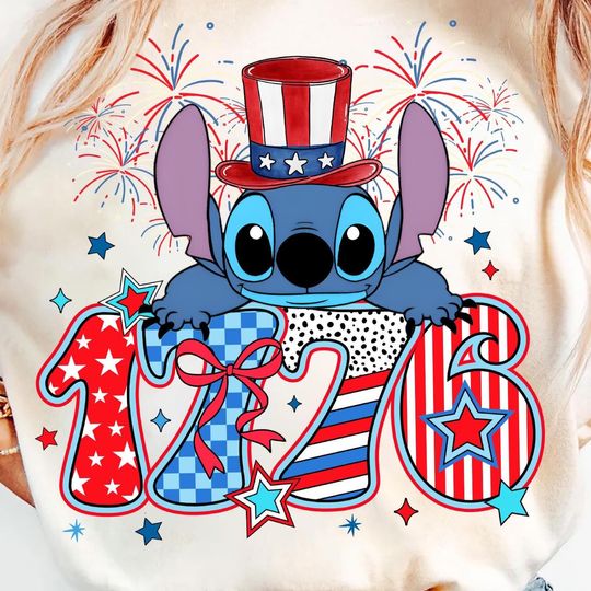 Discover Retro 1776 Coquette Shirt, Stitchh 4th of July Shirt