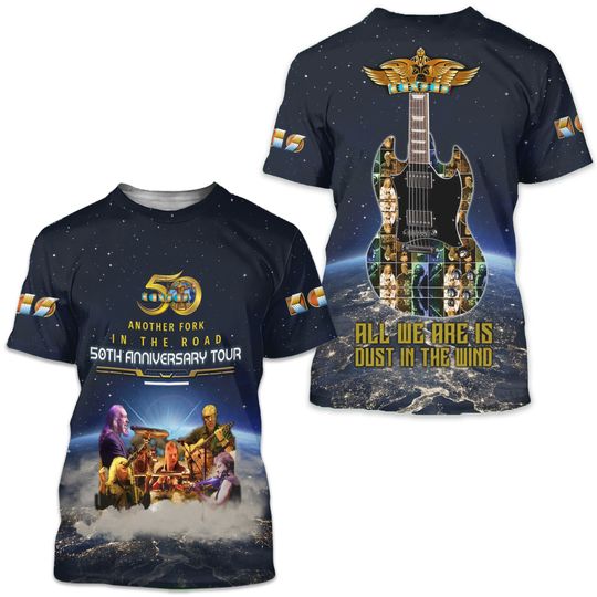 Discover Kansas Band Another Fork In The Road 50 Years of Kansas 3D T-Shirt