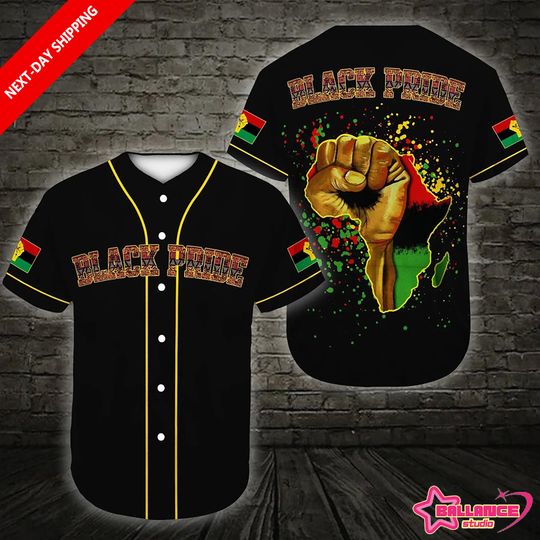 Discover Juneteenth Baseball Tee Shirt, Black Power African American Baseball Jersey