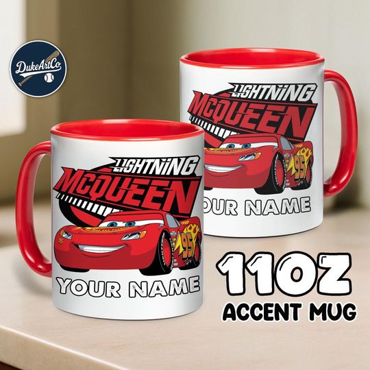 Discover Personalize Lightningg McQueenn Disneyyy Dad Mug