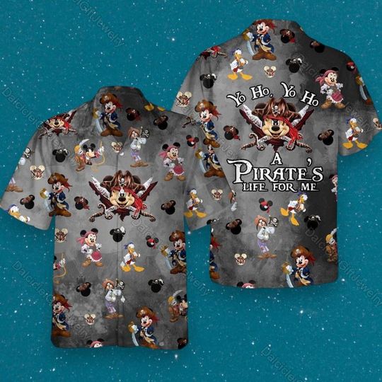 Discover Mickeyy mouse and Friends Hawaiian Pirate Shirt, Disneyyy Aloha Pirate Shirt, Beachwear