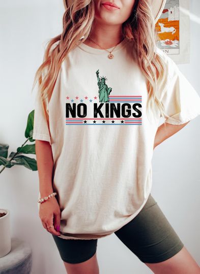 Discover No Kings in America Shirt, Anti Trump Shirt, Patriotic Shirt