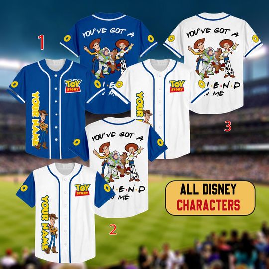 Discover Personalized toy stories You've Got A Friend In Me Baseball Jersey