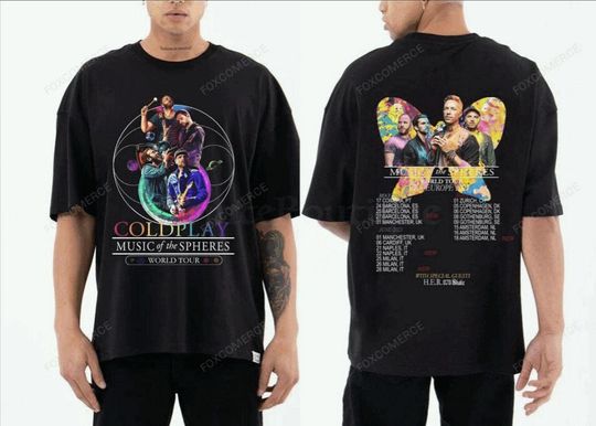Discover Coldplay Music Tour Jersey Europe 2025 Band Shirt