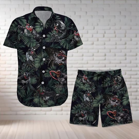 Discover Venom Hawaiians Shirt And Shorts, Vacation Gifts