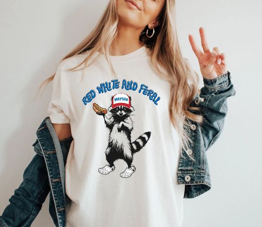Discover 4th of July Shirt, Red White and Feral Shirt, Independence Day Shirt