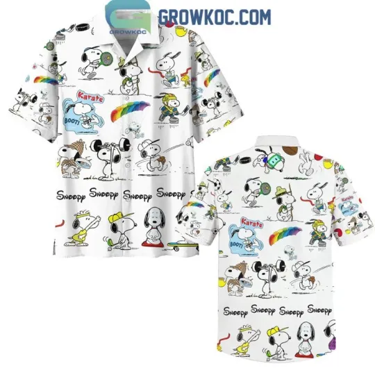 Discover Snoopy Peanuts Charlie Brown Karate Boot Hawaiian Shirts