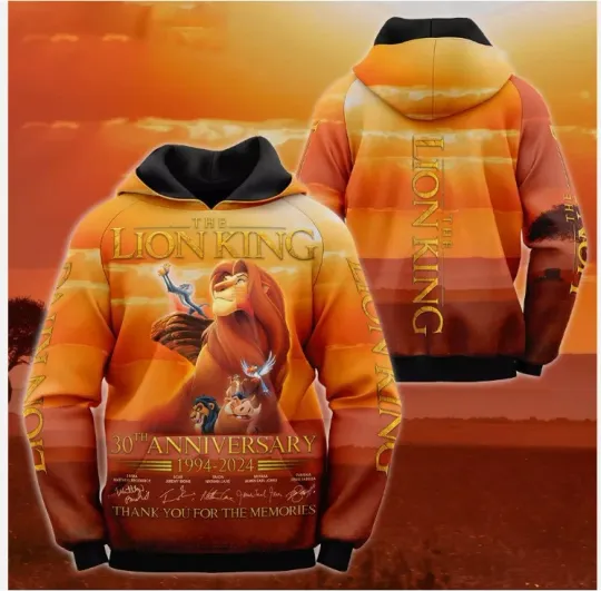 Discover The lion kingg 30th Anniversary Thank You 3D HOODIE Christmas