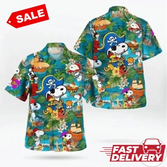 Discover Snoopy The Peanuts Summer Time Tropical Style Hawaiian Shirt