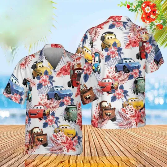 Discover Cartoon Car Hawaiian Shirt 4th of July