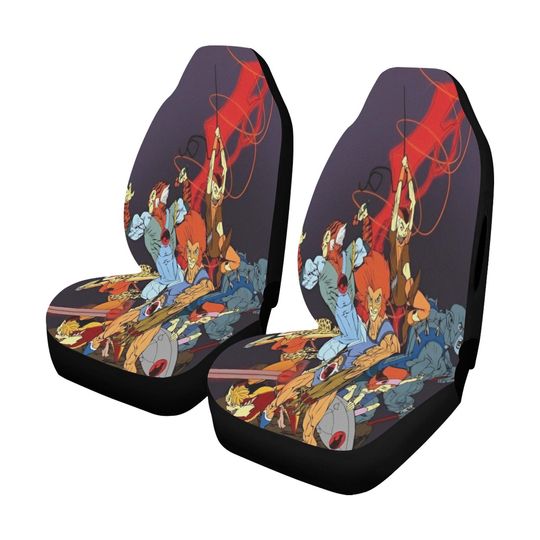 Discover Thundercats Front Car Seat Covers Set | Airbag Compatible | Car Accessories