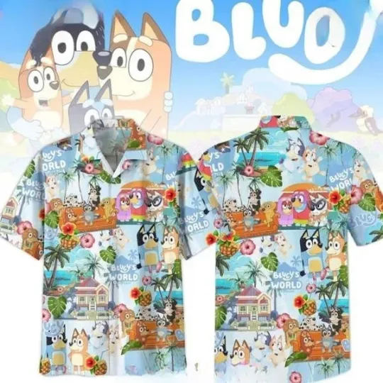Discover BlueyDad’s World Tropical Hawaiian Shirt