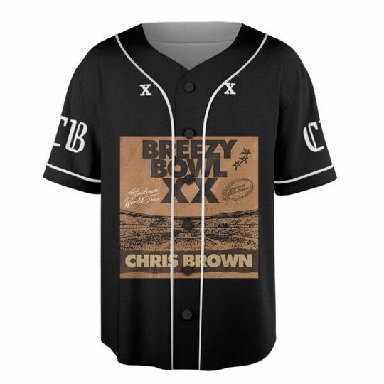 Discover 2025 Chris Brown Breezy Bowl XX Tour Jersey, Chris Brown Album Jersey