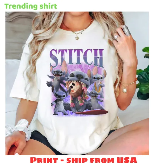 Discover Stitchh Shirt Disneyyy,  Lilo & Stitchh Movie 2025 Shirt