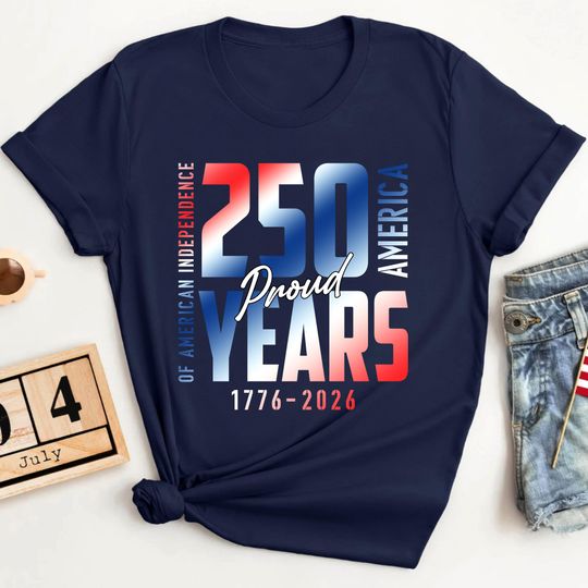 Discover 250 Years American Independence Shirt, 1776-2026 Patriotic USA Tee Shirt