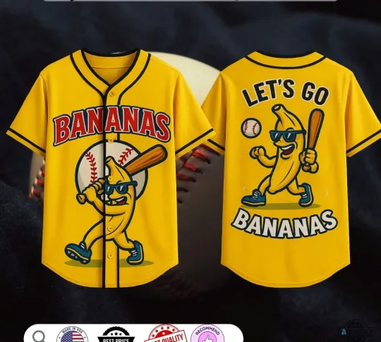 Discover New Savannah Bananas Baseball Jersey 3D shirt All size Shirt