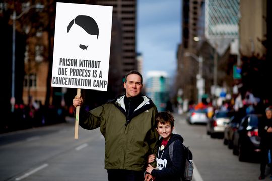 Discover Prison Without Due Process Protest Sign