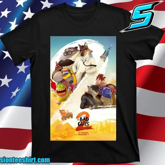 Discover The Bad Guys 2  Poster Movie In Theaters On August 1st 2025 T-Shirt