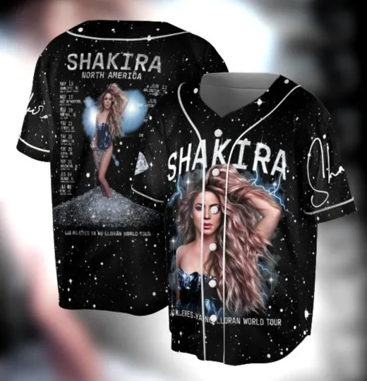 Discover New Popular Shakira North American 2025 Tour Baseball Jersey AOP 3D K602
