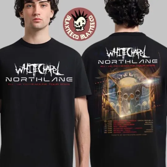 Discover Whitechapel Hymns In Dissonance Tour Europe 2025 Schedule T-Shirt