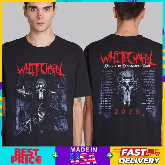Discover Whitechapel Hymns in Dissonance Tour 2025 T-Shirt