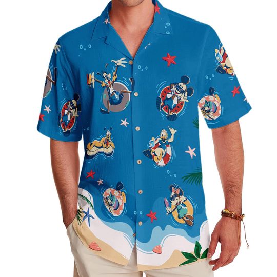 Discover Disneyyy Summer Beach Palm Tree Mickeyy And Friends Hawaiian Shirt