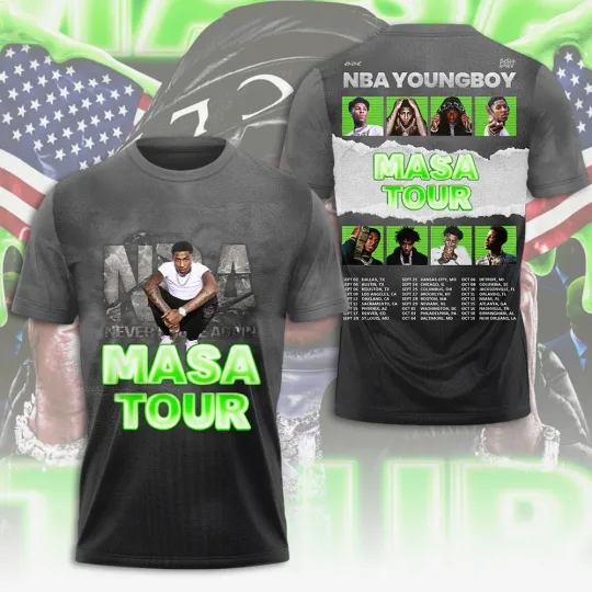 Discover Masa Tour YoungBoyyyy 3D Tshirt Good Price Best shirt All Size New