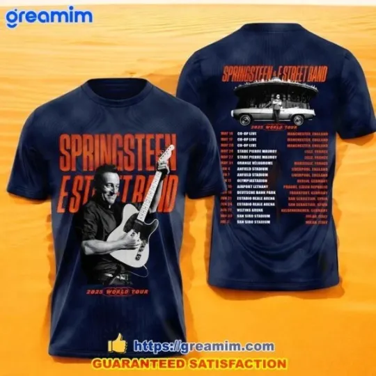 Discover 3D Unisex Bruce Springsteen And The E Street Band 2025 Tour Shirt