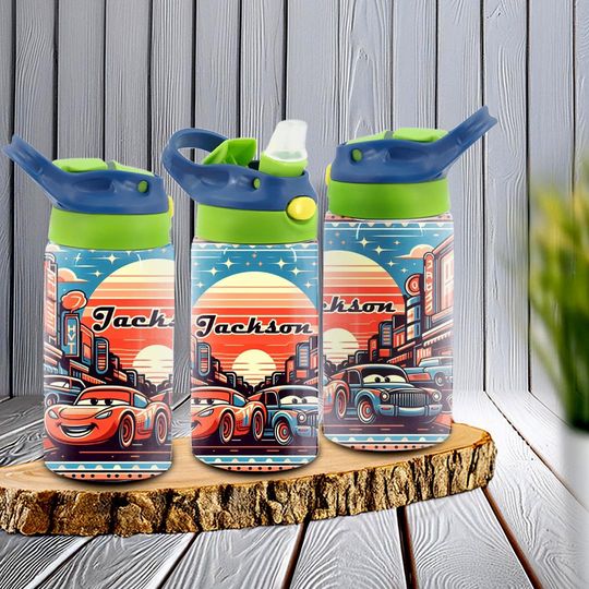 Discover carss Stainless Steel Kids Water Bottle  Customizable