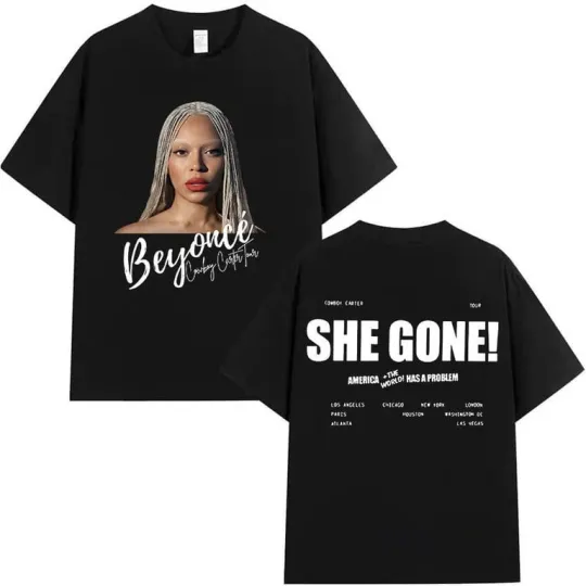 Discover Beyonce Cowboy Carter Tour 2025 Retro Tee Unisex Cotton Streetwear