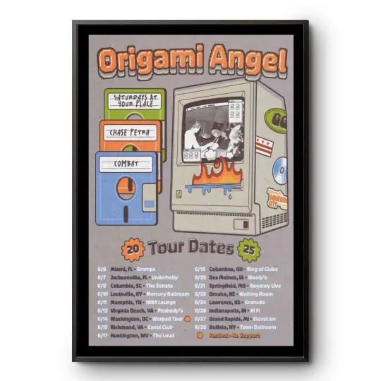 Discover Origami Angel Tour Dates 2025 Poster - Wall Decor