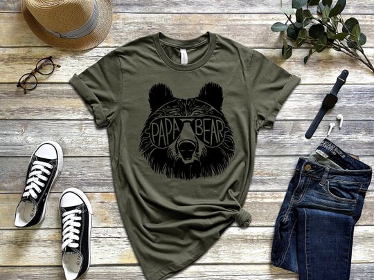 Discover Papa Bear Sunglass, Papa Bear Shirt, Dad Shirt, Father's Day Gift