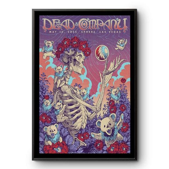 Discover Dead & Company Sphere Las Vegas, NV May 15 2025 Tour Poster