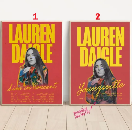 Discover Custom Lauren Daigle Live In Concert Tour 2025 Poster
