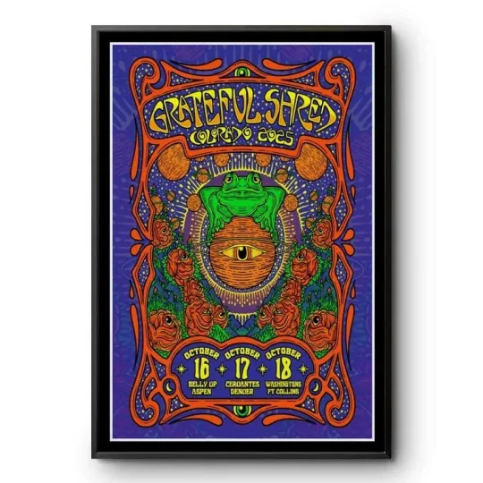 Discover Grateful Shred Oct 16-17-18 2025 Colorado Tour Poster