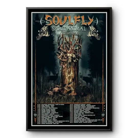 Discover Soulfly Spirit Animal Tour 2025 Poster