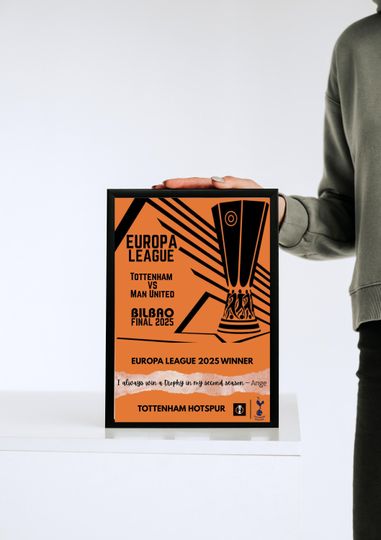 Discover Tottenham 2025 Europa League Champions Poster