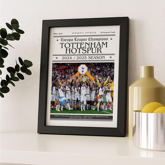 Discover Tottenham Europa League Champions 2025 Poster
