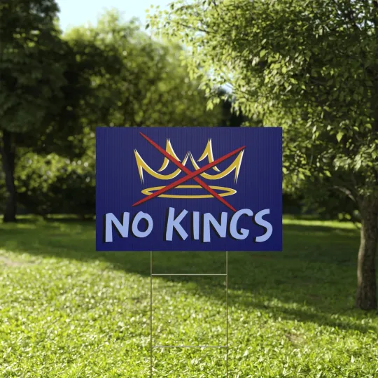 Discover No Kings In America FDT Resist Trump Hands Off Save Democracy Yard Sign