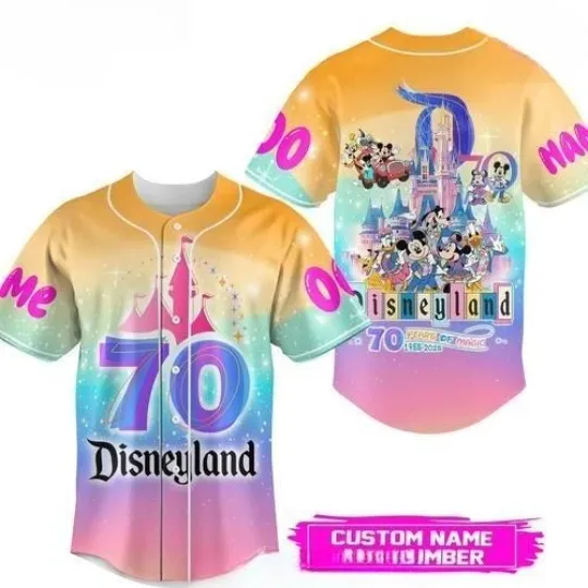 Discover Disneyyland 70th Anniversary Years of Magic Special Baseball Jersey