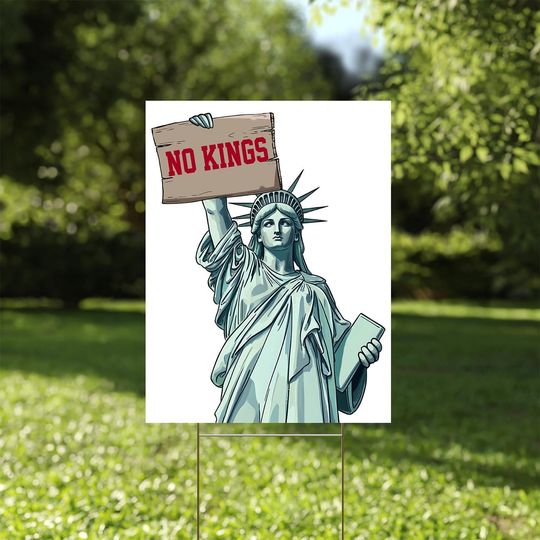 Discover No Kings Day Yard Sign, No Kings In America Sign, Resistance Nope To Fascism Sign