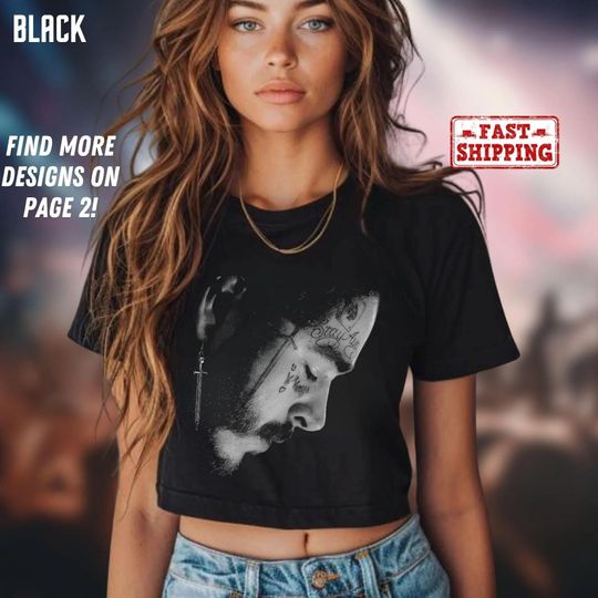 Discover Vintage Post Malone Crop Top, Post Malone Crop Top