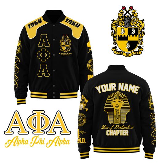 Discover Alpha Phi Alpha Baseball Jacket, APA Fraternity College Jacket