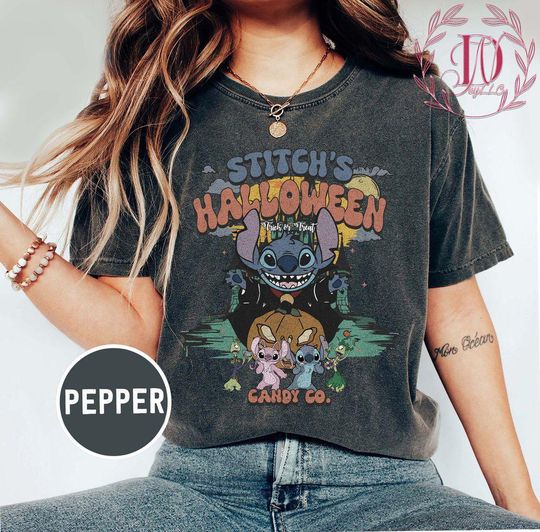 Discover Retro Disneyyy Stitchh Halloween Shirt, Stitchh Horror Halloween Shirt