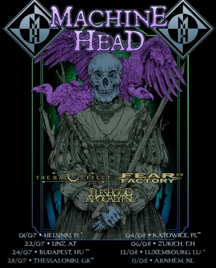 Discover Poster Machine Head Europe Summer Tour 2025 Poster, gift for fans