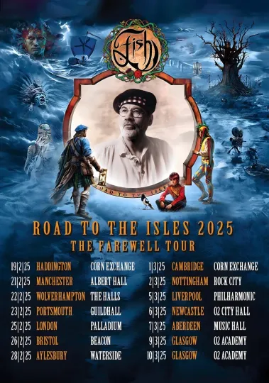 Discover Fish Marillion Road to the Isles The Farewell Tour 2025 Uk Tour Poster